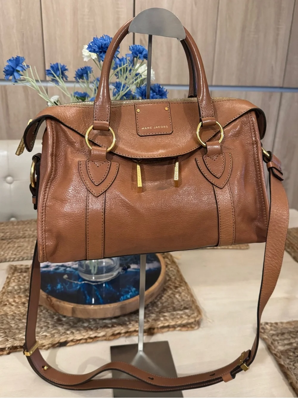 AUTHENTIC Marc Jacobs LUXURY LINE GOATSKIN LEATHER Satchel Tote Bag - was $1250! - Picture 1 of 13